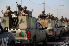 Binh sỹ Iraq tuần tra tại Baghdad ngày 15/10/2019. (Ảnh: AFP/ TTXVN)