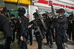 Cảnh sát Philippines làm nhiệm vụ tại Manila. (Ảnh: AFP/TTXVN)