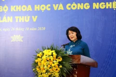 Phó Chủ tịch nước Đặng Thị Ngọc Thịnh phát biểu tại Đại hội. (Ảnh: Anh Tuấn/TTXVN)