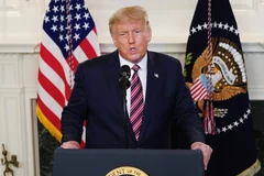 Tổng thống Mỹ Donald Trump trong bài phát biểu tại Nhà Trắng ở Washington, DC ngày 9/9/2020. (Ảnh: AFP/TTXVN)