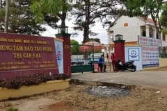 Trung tâm sát hạch lái xe loại 3 thuộc Trung tâm đào tạo nghề tại Gia Lai (278 Lê Duẩn, thành phố Pleiku, tỉnh Gia Lai) nơi tổ chức thi sát hạch lái xe ngày 25/3. (Ảnh: Hồng Điệp/TTXVN)