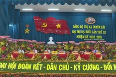 Đoàn Chủ tịch tại Đại hội. (Ảnh: Thanh Hòa/TTXVN)