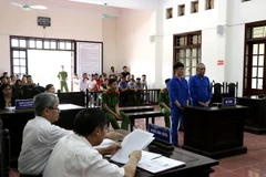 Quang cảnh phiên tòa xét xử sơ thẩm vụ án. (Ảnh: Thanh Hải/TTXVN)