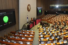 Toàn cảnh một phiên họp Quốc hội Hàn Quốc ở Seoul ngày 13/1/2020. (Ảnh: YONHAP/TTXVN)