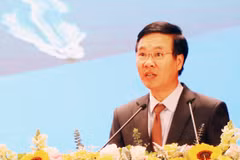 Trưởng Ban Tuyên giáo Trung ương Võ Văn Thưởng phát biểu chỉ đạo. (Ảnh: Văn Đức/TTXVN)