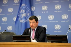 Phó Đại diện thường trực Nga tại Liên hợp quốc (LHQ) Dmitry Polyanskiy. (Ảnh: THX/ TTXVN)