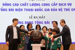 Chính thức ra mắt ứng dụng bảo vệ trẻ em "Tổng đài 111". (Ảnh: PV/Vietnam+)