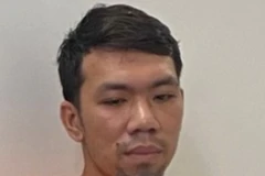 Đối tượng Đỗ Tấn Lộc tại cơ quan công an. (Ảnh: Công an cung cấp)