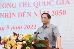 Thủ tướng Phạm Minh Chính phát biểu chỉ đạo. (Ảnh: Dương Giang/TTXVN)