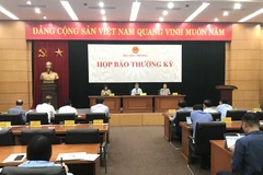 Bộ Công Thương họp báo ngày 16/10. (Ảnh: Đức Duy/Vietnam+)