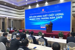 Diễn đàn năng suất chất lượng do Bộ Công Thương tổ chức ngày 21/12, tại Hà Nội. (Ảnh: Đức Duy/Vietnam+)