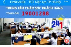 Khách hàng có thể thanh toán tiền điện trực tiếp trên trang thông tin của EVNHANOI trên Zalo. (Ảnh: PV/Vietnam+)