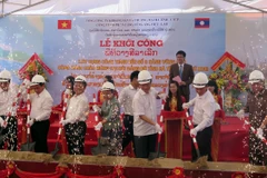 Lễ khởi công xây dựng bến cảng số 3 cảng Vũng Áng. (Ảnh: Công Tường/Vietnam+)