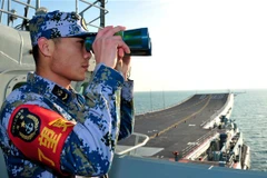 Trung Quốc mở rộng quy mô lực lượng Hải quân và đang chế tạo tàu sân bay thứ hai. (Ảnh: Reuters) 