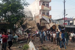 Hiện trường vụ nổ bình gas. (Nguồn: AFP)