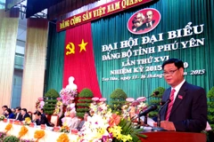 Bí thư Tỉnh ủy Phú Yên Huỳnh Tấn Việt. (Ảnh: Thế Lập/TTXVN) 