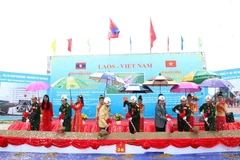 Quang cảnh Lễ khởi công. (Ảnh: Phạm Kiên/TTXVN)