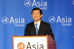 Chủ tịch nước Trương Tấn Sang dự và phát biểu tại Đối thoại chính sách tại Hội châu Á (AS). (Ảnh: Nguyễn Khang/TTXVN)