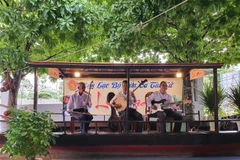 Chương trình giao lưu văn nghệ dân gian Nam Bộ. (Ảnh: Ánh Tuyết/TTXVN)