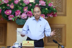 Thủ tướng Nguyễn Xuân Phúc chủ trì phiên họp. (Ảnh: Thống Nhất/TTXVN)