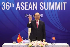 Thủ tướng Nguyễn Xuân Phúc, Chủ tịch ASEAN 2020, tại Lễ khai mạc Hội nghị Cấp cao ASEAN lần thứ 36. (Ảnh: Thống Nhất/TTXVN)