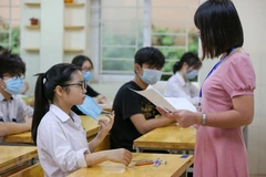 Học sinh Hà Nội dự thi vào lớp 10. (Ảnh minh họa: Minh Sơn/Vietnam+)