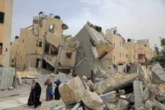 Cảnh đổ nát do xung đột Israel-Hamas tại thành phố Rafah, Dải Gaza ngày 10/5. (Ảnh: THX/TTXVN)