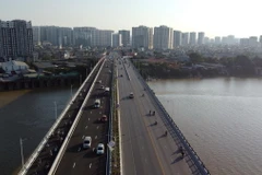 Cầu Vĩnh Tuy 2. (Ảnh: Huy Hùng/TTXVN)