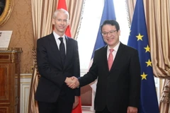 Bộ trưởng Ngoại thương, Thu hút nước ngoài, Pháp ngữ và người Pháp ở nước ngoài, Franck Riester và Thứ trưởng Bộ Kế hoạch và Đầu tư Trần Quốc Phương đồng chủ trì kỳ họp lần thứ 8 Đối thoại cấp cao thường niên về kinh tế Việt-Pháp. (Ảnh: TTXVN phát)