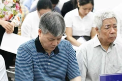 Bị cáo Nguyễn Ngọc Sự, sinh năm 1957, nguyên Chủ tịch Hội đồng thành viên Vinashin tại phiên tòa. (Ảnh: Văn Điệp/TTXVN)