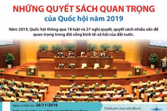 [Infographics] Quyết sách quan trọng của Quốc hội năm 2019