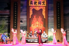 Một tiết mục trong Liên hoan ca trù toàn quốc 2018. (Ảnh minh họa: TTXVN)