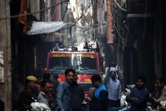 Xe cứu hỏa gần hiện trường một vụ hỏa hoạn tại Ấn Độ. Ảnh minh họa. (Nguồn: AFP)