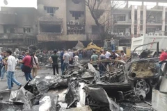 Hiện trường một vụ đánh bom ở Iraq. (Nguồn: THX/TTXVN)
