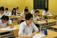 Thí sinh dự thi vào lớp 10. (Ảnh: Quý Trung/TTXVN)