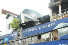 Hiện trường vụ cháy. (Ảnh: Thành Chung/TTXVN) 
