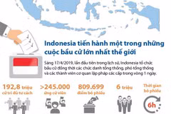 [Infographics] Indonesia tổ chức bầu cử lớn lần đầu tiên trong lịch sử