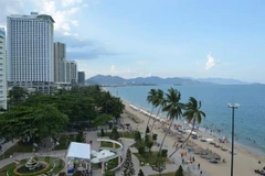 Bãi biển Nha Trang (Khánh Hòa). (Ảnh: Thanh Hà/TTXVN)