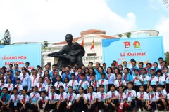 358 đại biểu thiếu nhi, phụ trách Đội tham gia liên hoan. (Ảnh: Xuân Dự/TTXVN)