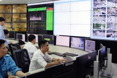 Các dữ liệu về giao thông được cập nhật về Trung tâm, giúp công tác giám sát và điều hành giao thông được thuận lợi. (Ảnh: Tiến Lực/TTXVN)