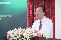 Ông Ngô Sách Thực, Phó Chủ tịch Ủy ban Trung ương Mặt trận Tổ quốc Việt Nam, Trưởng Ban Chỉ đạo chương trình phát biểu tại buổi làm việc. (Ảnh: Xuân Dự/TTXVN)