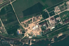 Hình ảnh vệ tinh chụp cơ sở hạt nhân Yongbyon, cách thủ đô Bình Nhưỡng của Triều Tiên 100km về phía bắc, ngày 22/8/2012. (Ảnh: AFP/ TTXVN)