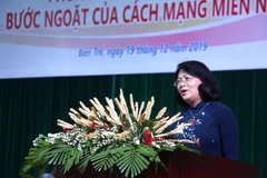 Phó Chủ tịch nước Đặng Thị Ngọc Thịnh phát biểu tại hội thảo. (Ảnh: Trần Thị Thu Hiền/TTXVN)