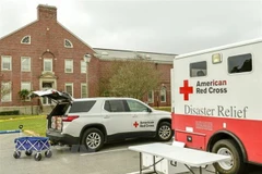 Hiện trường vụ xả súng tại căn cứ Hải quân Mỹ ở Pensacola, bang Florida, ngày 6/12/2019. (Ảnh: AFP/TTXVN)