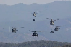 Trực thăng của Mỹ trong một cuộc tập trận với Hàn Quốc. (Nguồn: washingtonpost)