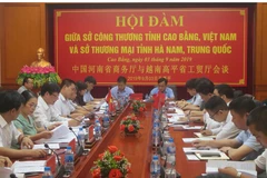 Quang cảnh hội đàm. (Ảnh: Chu Hiệu/TTXVN)