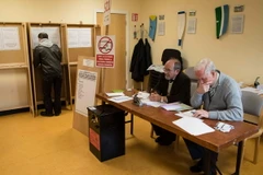 Cử tri Ireland bỏ phiếu tại một địa điểm bầu cử ở Dublin. (Nguồn: AFP/TTXVN) 