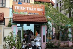 Sau sự việc, lớp Mầm non Thiên Thần Nhỏ vẫn hoạt động bình thường. (Ảnh: Nguyên Quỳnh/Vietnam+)