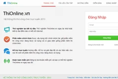 Website thi thử trực tuyến sẽ có giao diện giống với phầm mềm thi chính thức, (Ảnh: PV/Vietnam+)