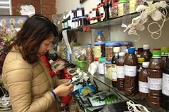 Thực phẩm chay là lựa chọn của nhiều khách hàng dịp Tết. (Quỳnh Trang/Vietnam+)